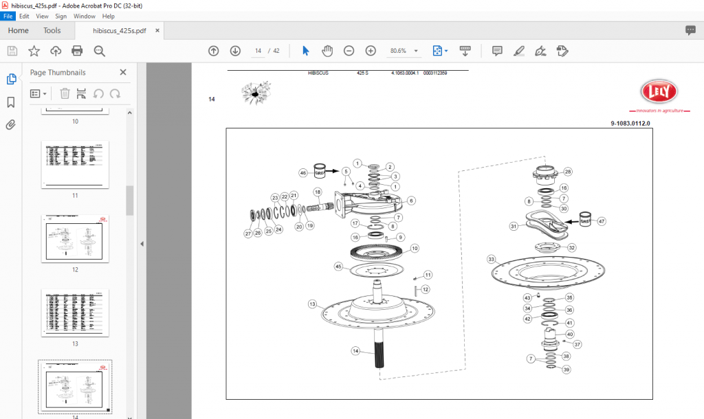 LELY HIBISCUS 425 S PARTS LIST MANUAL - PDF DOWNLOAD - HeyDownloads ...