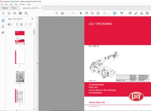 LELY SPLENDIMO PC 330 R PARTS LIST MANUAL - PDF DOWNLOAD