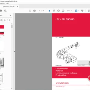 LELY SPLENDIMO PC 330 R PARTS LIST MANUAL - PDF DOWNLOAD
