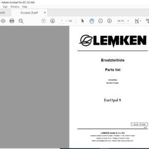 LEMKEN EurOpal 9 Parts list Manual - PDF DOWNLOAD