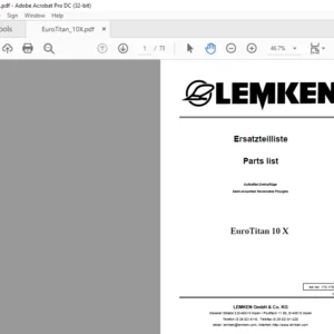LEMKEN EuroTitan 10 X Parts list Manual - PDF DOWNLOAD