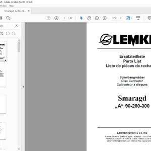 LEMKEN  Smaragd „A“ 90-260-300 Parts list Manual - PDF DOWNLOAD