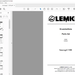 LEMKEN Smaragd 7300 Parts list Manual - PDF DOWNLOAD
