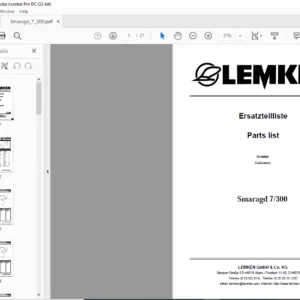 LEMKEN Smaragd 7300 Parts list Manual - PDF DOWNLOAD