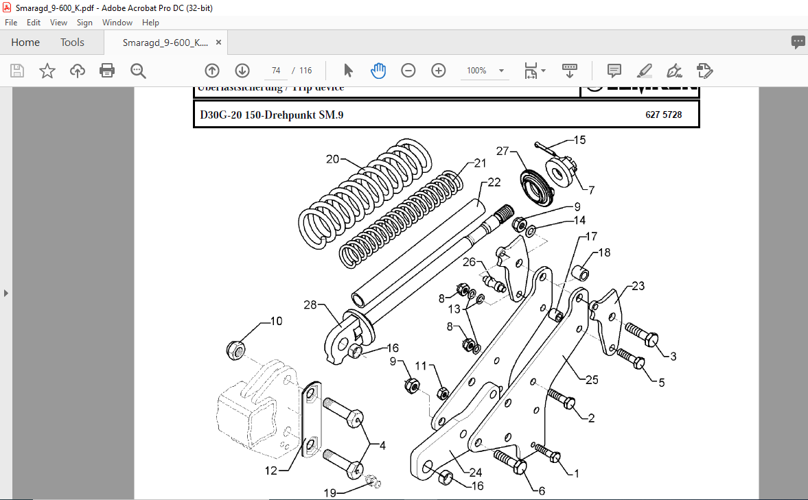 LEMKEN Smaragd 9/600K Parts list Manual - PDF DOWNLOAD - HeyDownloads ...