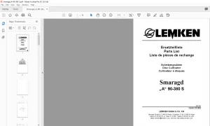 LEMKEN  Smaragd „A“ 90-380 S Parts list Manual - PDF DOWNLOAD