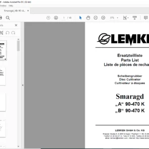LEMKEN Smaragd „A“ 90-470 K „B“ 90-470 K Parts list Manual - PDF DOWNLOAD