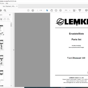 LEMKEN Vari-Diamant 160 Parts list Manual - PDF DOWNLOAD