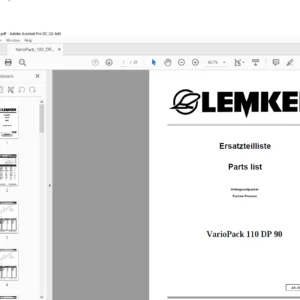 LEMKEN VarioPack  110 DP 90 Parts list Manual - PDF DOWNLOAD