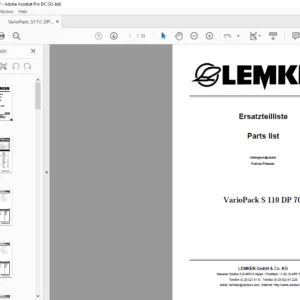 LEMKEN VarioPack S 110 DP 70 Parts list Manual - PDF DOWNLOAD