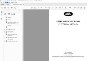 Land Rover Freelander 2001 MY ON Electrical Library Manual - PDF DOWNLOAD