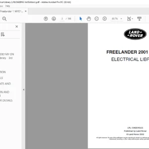Land Rover Freelander 2001 MY ON Electrical Library Manual - PDF DOWNLOAD