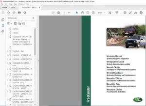 Land Rover Freelander 2001MY ON Workshop Manual - System Description & Operation - 2nd Edition