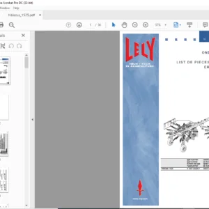 Lely Hibiscus 1525 Parts List Manual - PDF DOWNLOAD