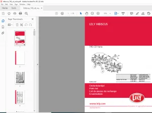 Lely Hibiscus 745 CD Vario Parts List Manual - PDF DOWNLOAD
