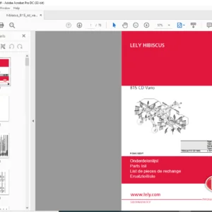 Lely Hibiscus 815 CD Vario Parts List Manual - PDF DOWNLOAD