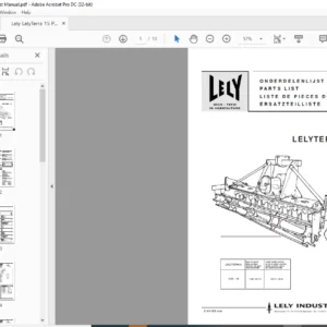 Lely LelyTerra 15 Parts List Manual - PDF DOWNLOAD