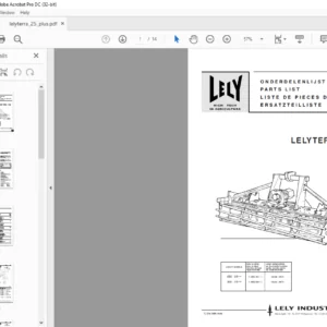 Lely LelyTerra 25 Plus Parts List Manual - PDF DOWNLOAD