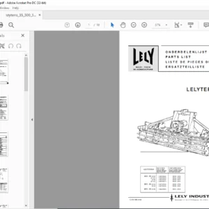 Lely LelyTerra 300-35 400-35 Parts List Manual  - PDF DOWNLOAD