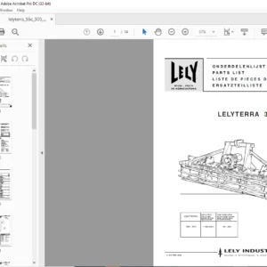 Lely LelyTerra 300 - 55C Parts List Manual - PDF DOWNLOAD