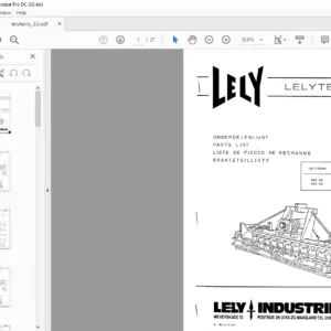 Lely LelyTerra-33 Parts List Manual - PDF DOWNLOAD