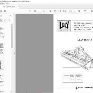 Lely LelyTerra 450 - 45 Parts List Manual - PDF DOWNLOAD