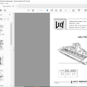Lely LelyTerra - 55 300 / 400 Parts List Manual - PDF DOWNLOAD