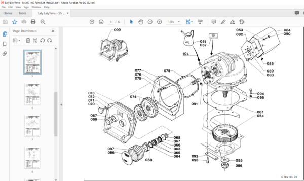 Lely LelyTerra - 55 300 / 400 Parts List Manual - PDF DOWNLOAD ...