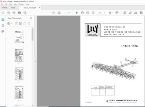 Lely Lotus 1020 Parts List Manual - PDF DOWNLOAD