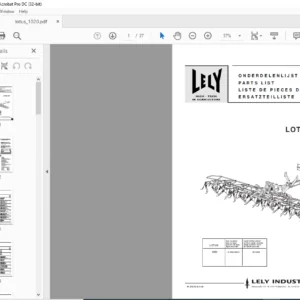 Lely Lotus 1020 Parts List Manual - PDF DOWNLOAD