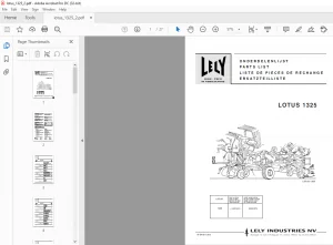 Lely Lotus 1325 Parts List Manual - PDF DOWNLOAD
