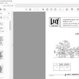 Lely Lotus 1325 Parts List Manual - PDF DOWNLOAD