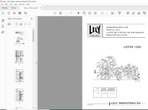 Lely Lotus 1325 Spare Parts Manual PDF Download