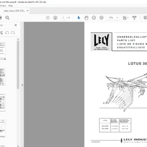 Lely Lotus 300 COMBI Parts List Manual - PDF DOWNLOAD