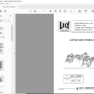 Lely Lotus 600 Stabilo Combi Parts List Manual  - PDF DOWNLOAD