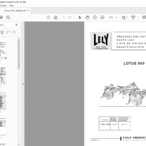Lely Lotus 600 Stabilo Parts List Manual - PDF DOWNLOAD