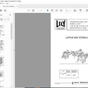 Lely Lotus 600 Stabilo Parts List Manual  - PDF DOWNLOAD