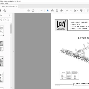 Lely Lotus 900 / 1020 Parts List Manual - PDF DOWNLOAD