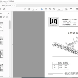 Lely Lotus 900 /1020 Parts List Manual - PDF DOWNLOAD