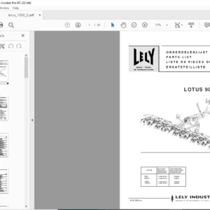 Lely Lotus 900 / 1020 Parts List Manual - PDF DOWNLOAD