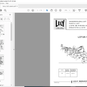 Lely Lotus Stabilo 520 Parts List Manual  - PDF DOWNLOAD
