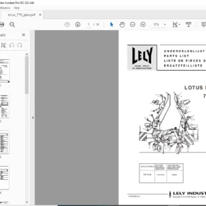Lely Lotus Stabilo 770 Plus Parts List Manual - PDF DOWNLOAD