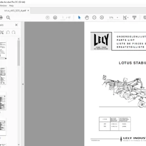 Lely Lotus Stabilo/ E / P 460 / 520 Parts List Manual - PDF DOWNLOAD