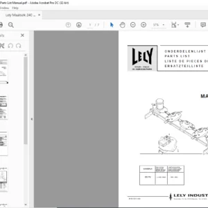 Lely Maaibalk 205 FN Parts List Manual - PDF DOWNLOAD