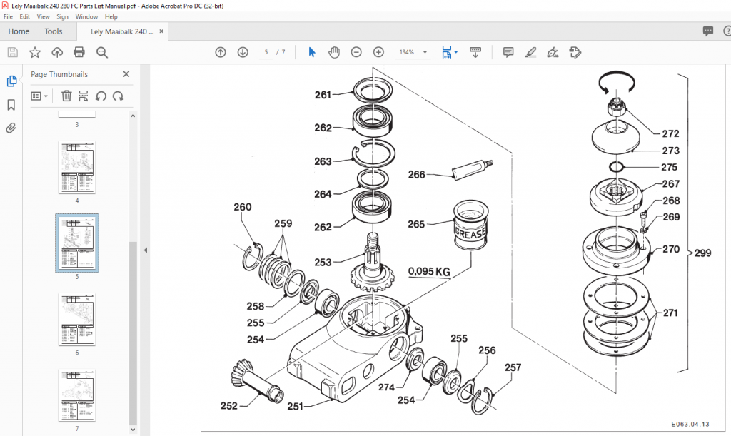 Lely Maaibalk 205 FN Parts List Manual - PDF DOWNLOAD - HeyDownloads ...