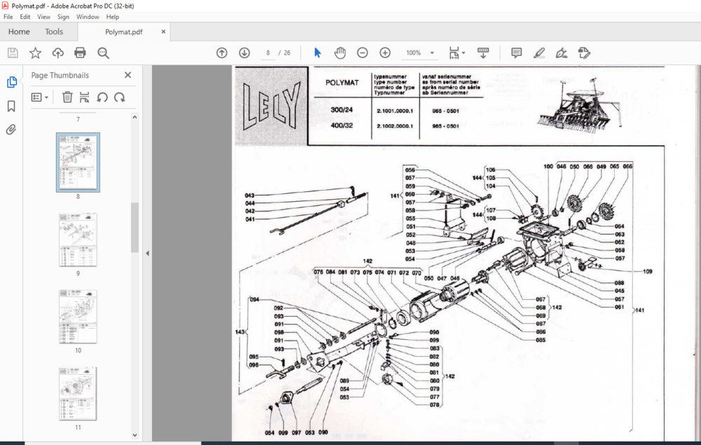 Lely Polymat 300 24 Parts List Manual - Pdf Download - Heydownloads 