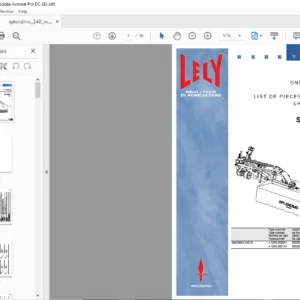 Lely Splendimo 240 M Parts List Manual - PDF DOWNLOAD