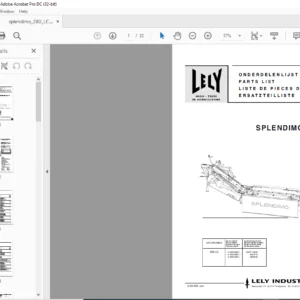 Lely Splendimo 280 LC Parts List Manual - PDF DOWNLOAD