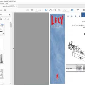 Lely Splendimo 280 M  Parts List Manual - PDF DOWNLOAD
