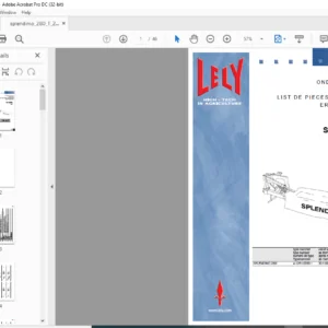 Lely Splendimo 280 T Parts List Manual - PDF DOWNLOAD